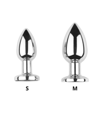 Plug vibrant acier inoxydable anal taille S avec télécommande, USB BOOTY